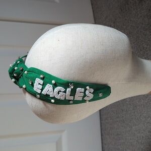Go Birds Kelly Green Philadelphia Eagles beaded Pearl and Embellished Headband